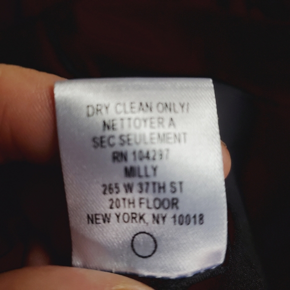 MILLY Black Dot Silk Top Blouse Sz 2 XS - Picture 7 of 8